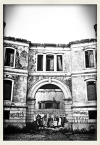 Low angle view of historical building