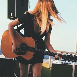 Musician playing guitar