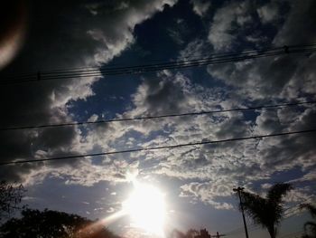 Low angle view of cloudy sky