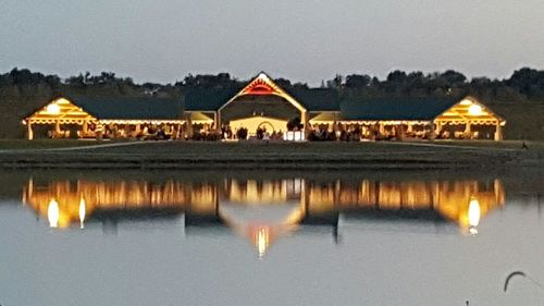 Reflection of buildings in water