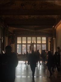 Group of people in museum