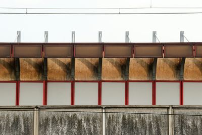 Metal structure against sky