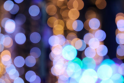 Defocused image of illuminated lights