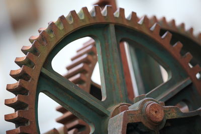 Close-up of rusty wheel