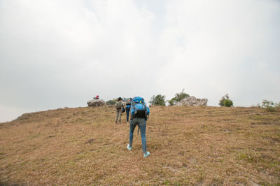 Woman standing on landscape