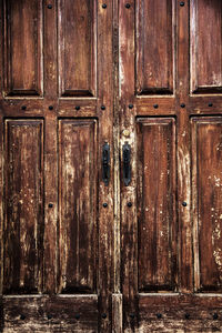 Full frame shot of old wooden door