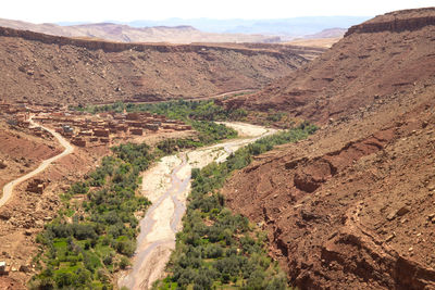 High angle view of landscape against sky