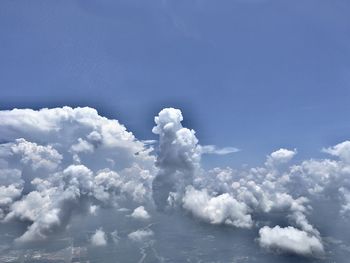 Low angle view of white clouds in sky