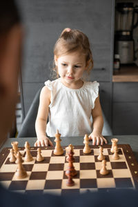 Boy playing foosball