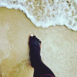 Low section of person on beach