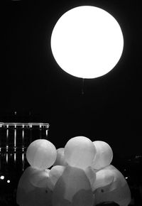 Low angle view of illuminated lamp post