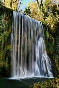 Scenic view of waterfall