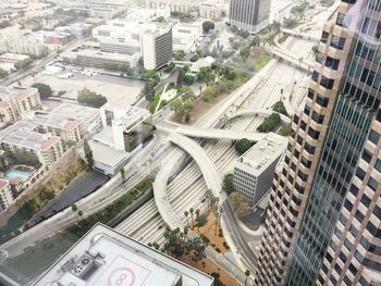 High angle view of city