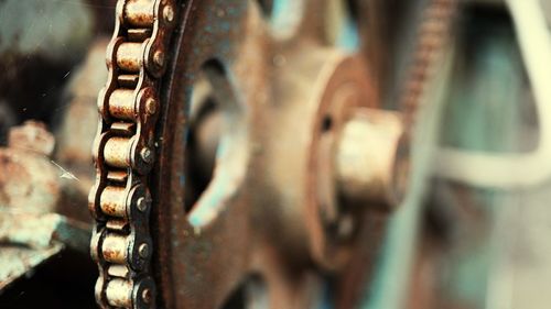 Close-up of machine part