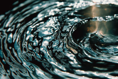 Full frame shot of water in glass