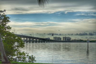 View of built structure against cloudy sky