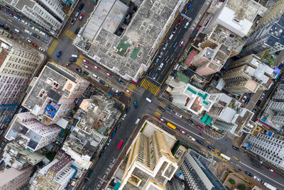 High angle view of city street