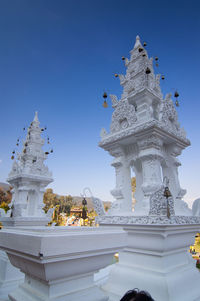 Low angle view of traditional building against sky