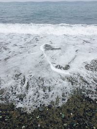 High angle view of beach