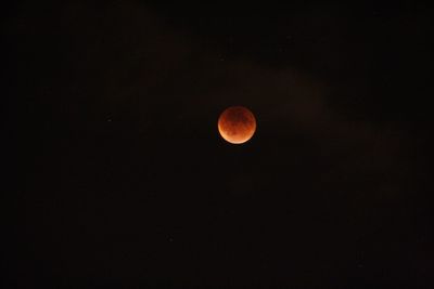 Low angle view of moon in sky