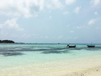 Scenic view of sea against sky