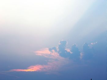 Low angle view of cloudy sky