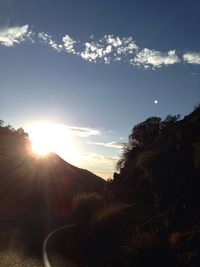 Scenic view of landscape against sky during sunset