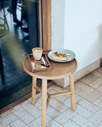 Coffee cup on table