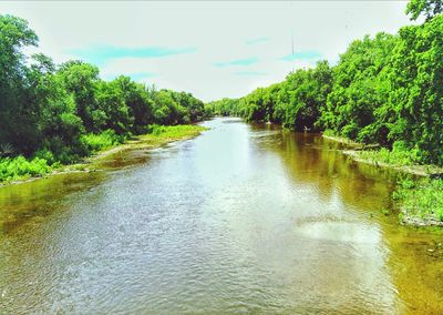 Scenic view of river against sky