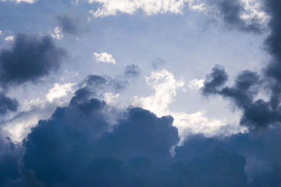 Low angle view of clouds in sky