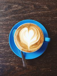 Close-up of cappuccino