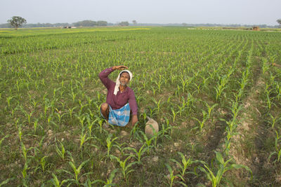 Man standing in field