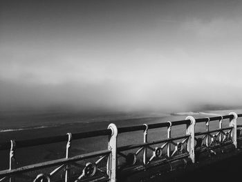 View of railing against sky