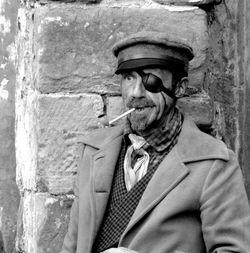 Mid adult man smoking