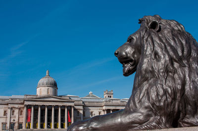 Low angle view of statue of historical building