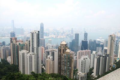 View of skyscrapers in city