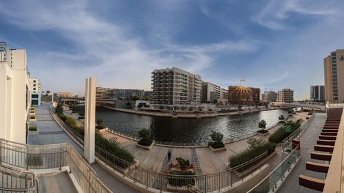 A view of the creek from condominiums in abu dhabi apartments
