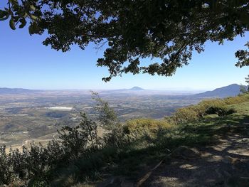 Scenic view of landscape against clear sky