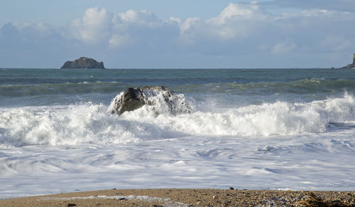 Scenic view of sea against sky