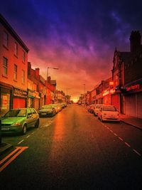 City street at dusk