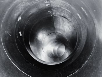 High angle view of spiral metal