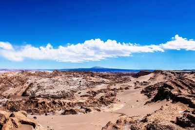 Panoramic view of desert against sky