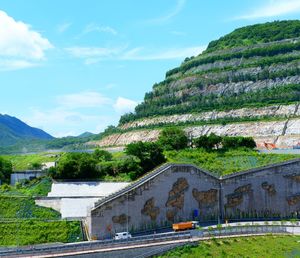 Scenic view of mountain against sky