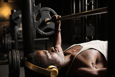 Young man lying down