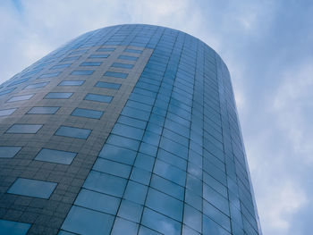 Low angle view of modern building against sky