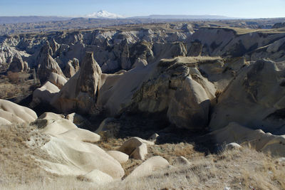 Panoramic view of rocky landscape against sky