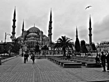 Tourists in front of church