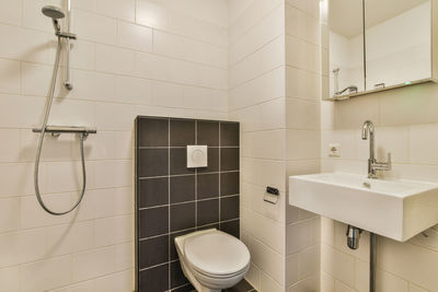 Close-up of sink in bathroom