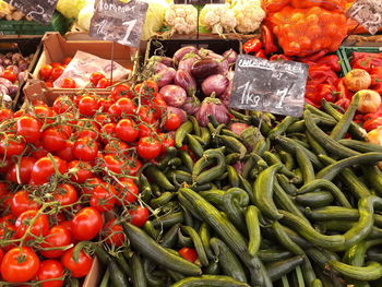 Fruits for sale at market stall