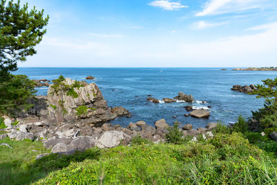 Scenic view of sea against sky